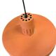 Vintage orange salmon metal chandelier
