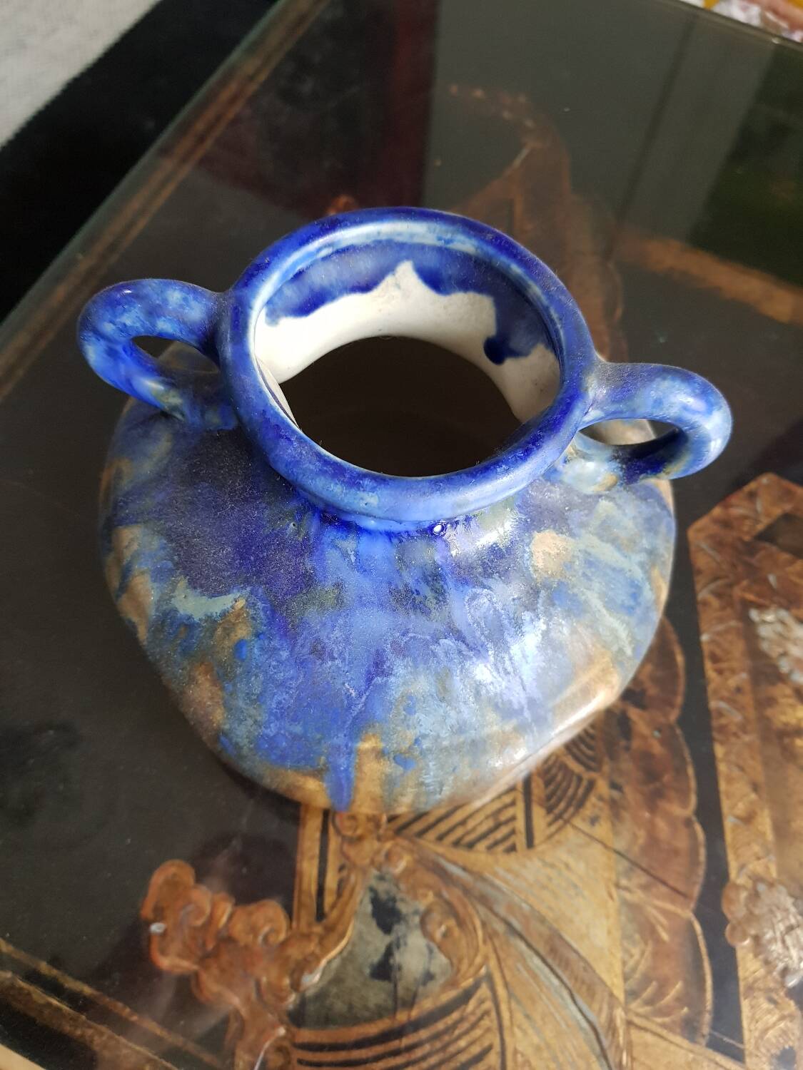 Old pottery ceramic jar