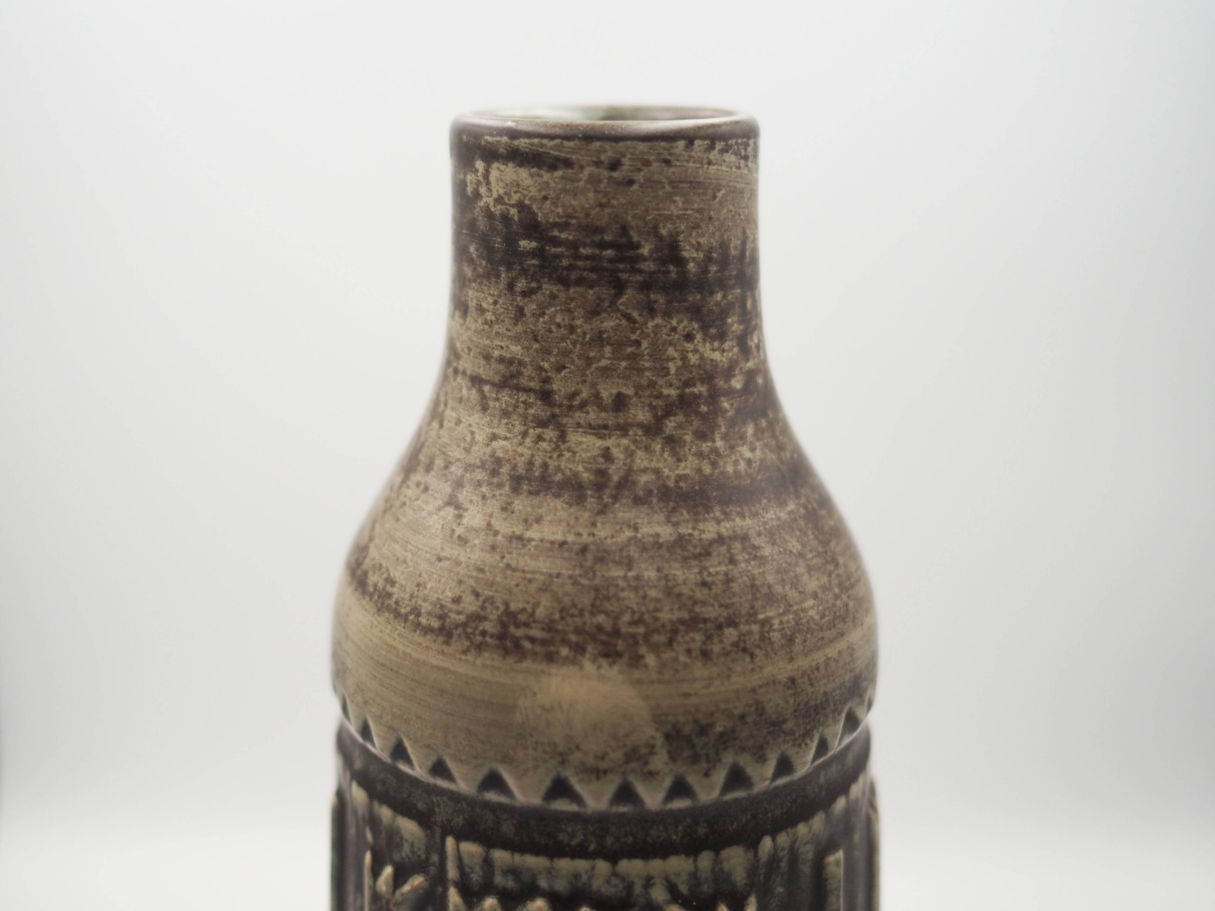 Ceramic vase, Danish design, 1960s, manufactured by Johgus Bornholm Keramik