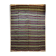 Romanian vintage carpet with stripes, made by hand in wool