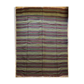 Tapis vintage roumain à rayures, fait à la main en laine 156x212cm