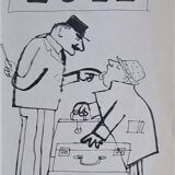 Illustration by Daninos from 1962 "inquisitive looks..."