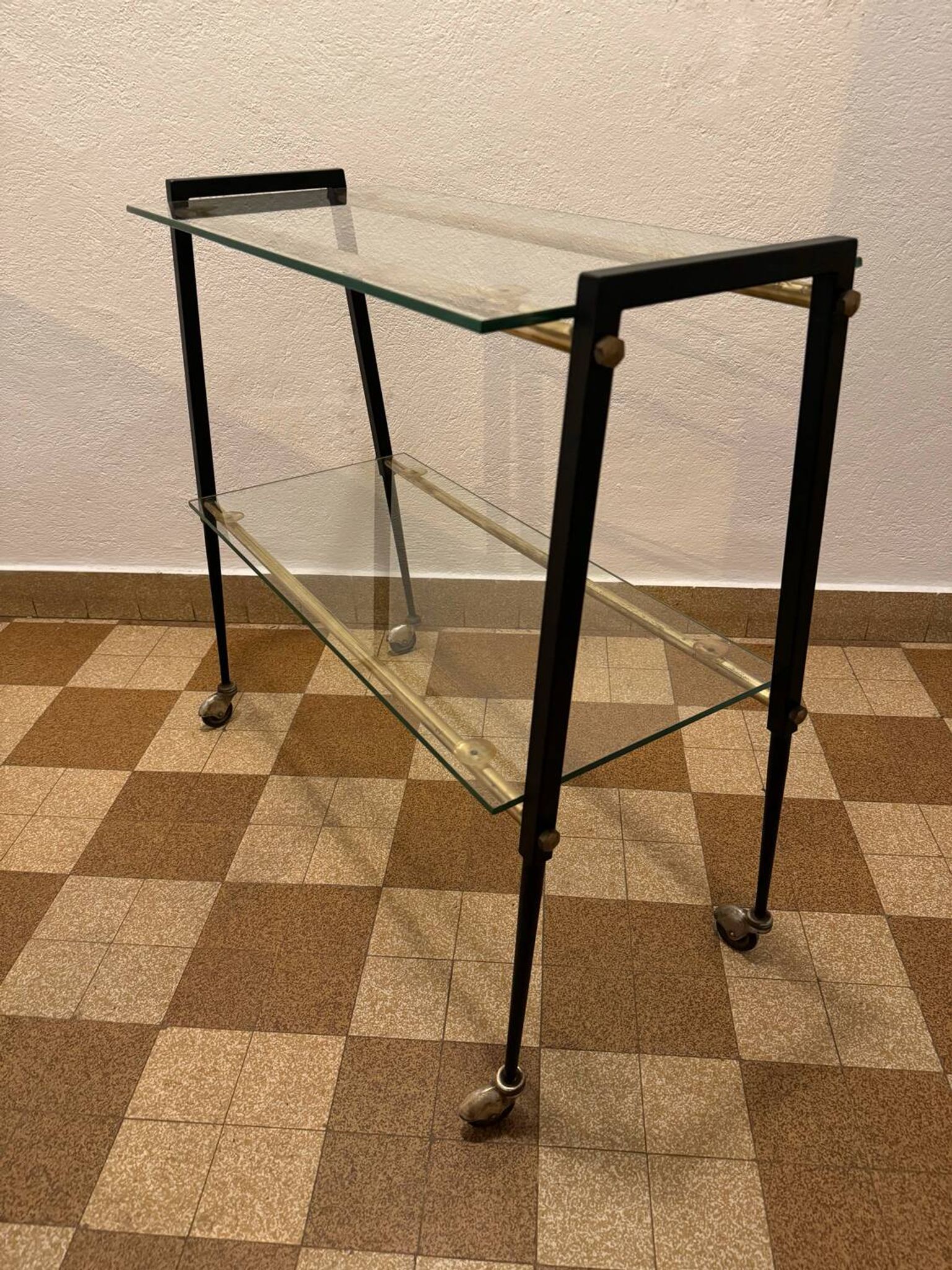 Rolling trolley 60s compass feet