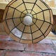 Vintage Art Deco pendant light in mother-of-pearl and brass, 1970s