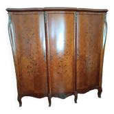 Armoire vintage en marqueterie - design classique avec détails fins - époque xxe siècle