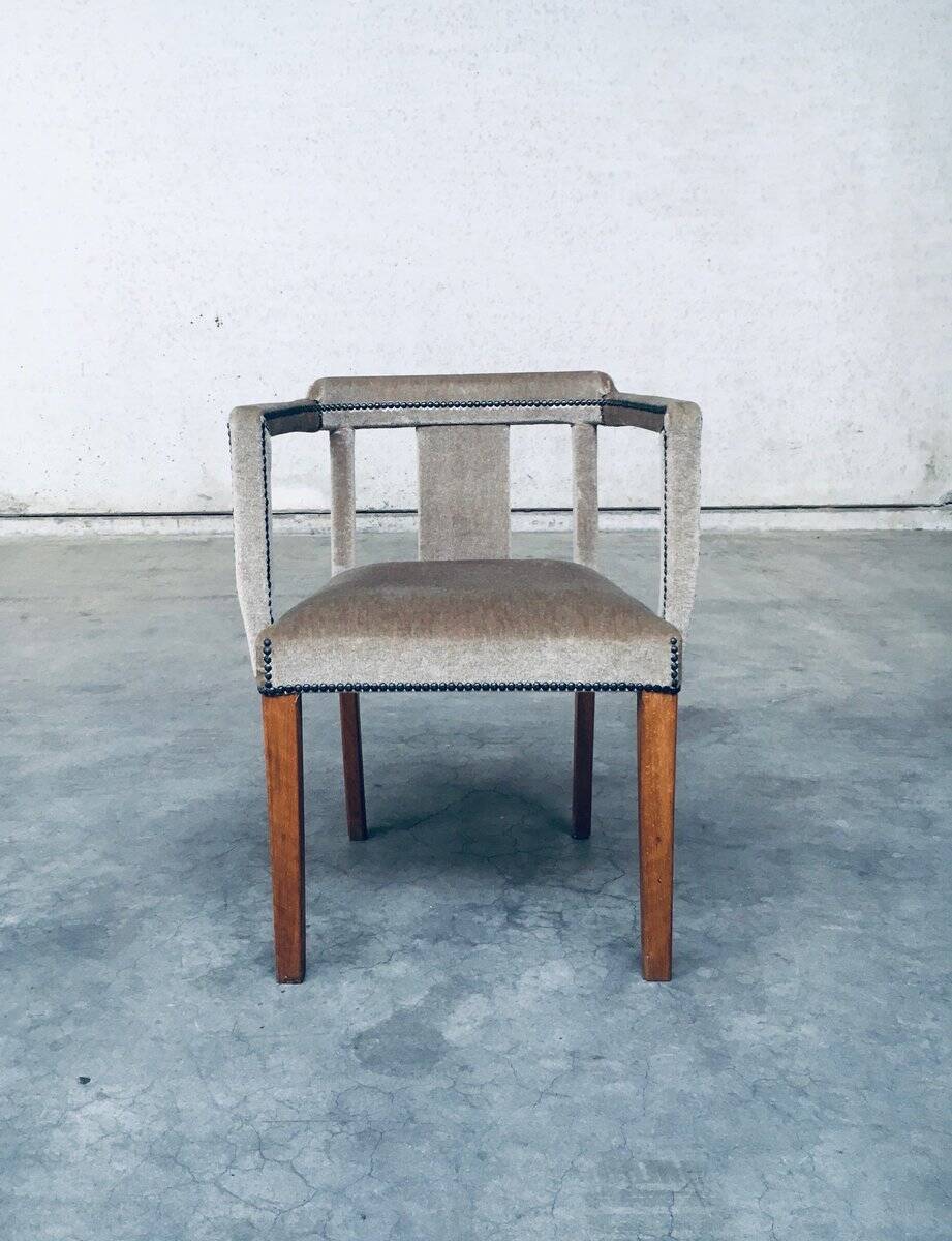 Boudoir Side Chair in Velvet, 1920s