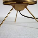 1950s brass tripod table lamp