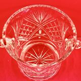 Ice Bucket, Champagne, Wine, 70s Vintage Cut Crystal 26 cm