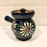 Soufflenheim glazed earth milk pot Alsace
