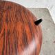 Vintage 1960s Mid-Century Brown Teak-Effect Metal Lidded Box with Gold-Tone Lining