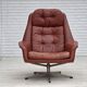 1970s, Danish design by H.W.Klein, swivel armchair, furniture leather.