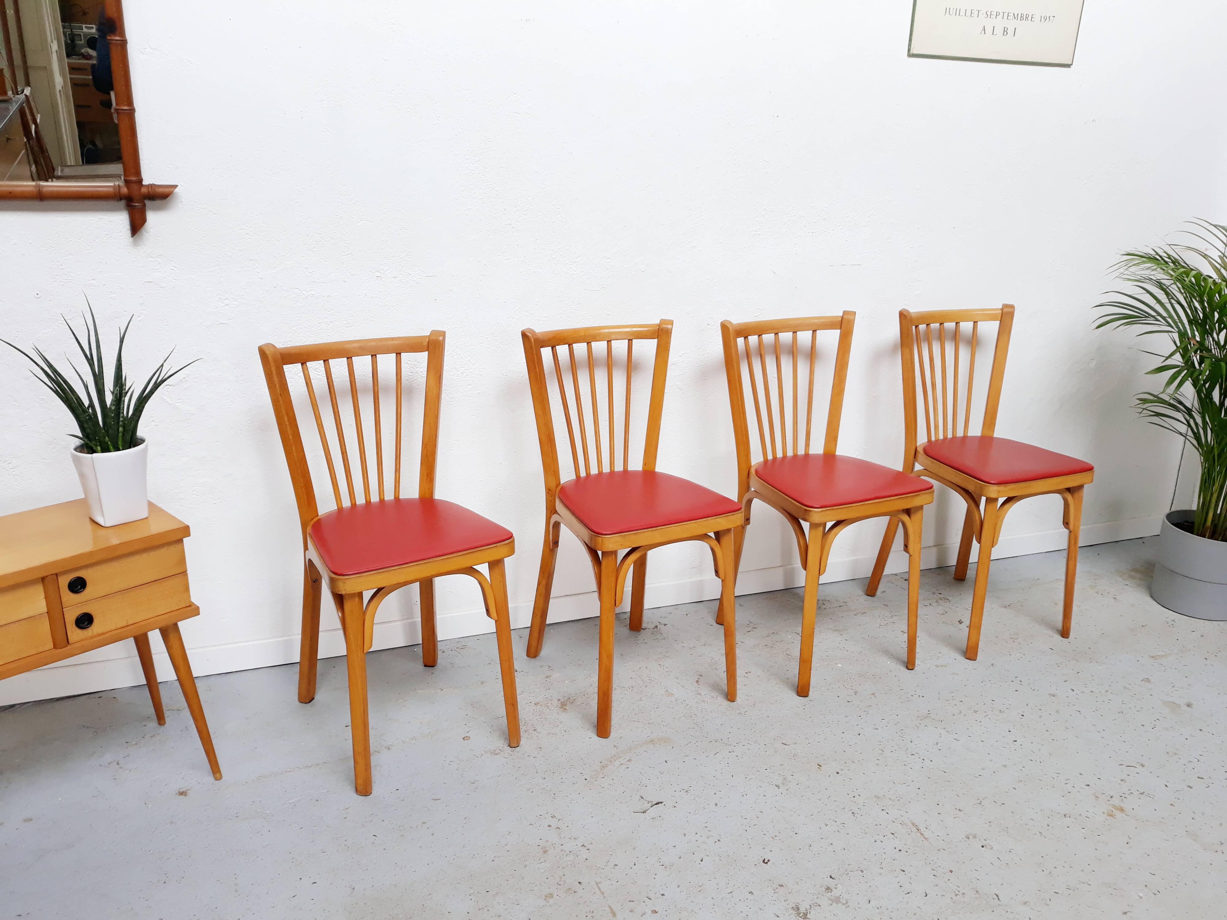 4 vintage bistro chairs Baumann
