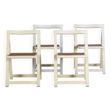 4 vintage folding cane chairs