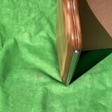 Leather and travertine coffee table, Switzerland 1970s