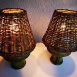 Pair of ceramic lamps