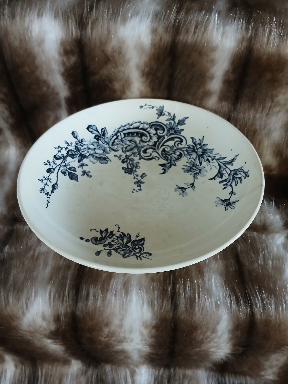 Antique compote dish HB&CIE in ironstone