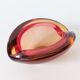 Murano glass catchall in Sommerso style, Orange Rose.