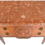 Louis XVI style commode in marquetry