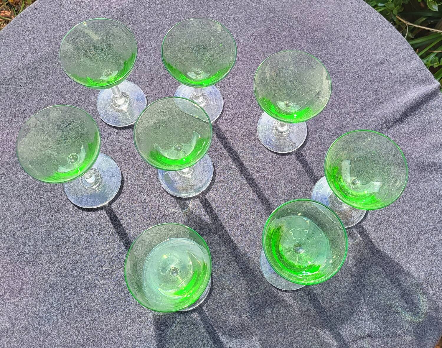 8 crystal aperitif glasses