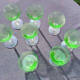 8 crystal aperitif glasses