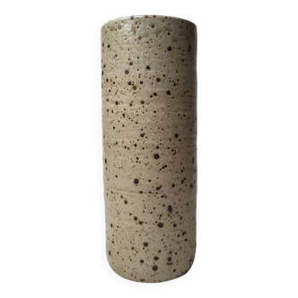 Pyrite stoneware scroll vase