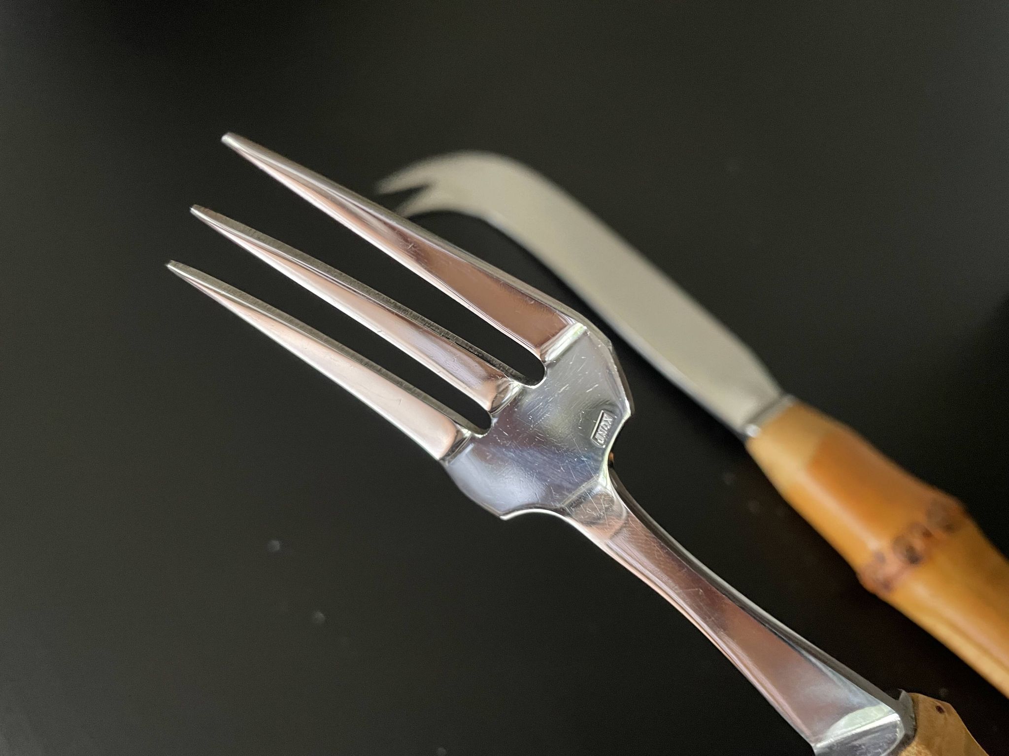 Bamboo handle cheese serving cutlery