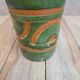 Art Deco vase / goblet by Satre & Vallin "nillavertas" in green and ochre glazed ceramic.