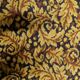 1960s German acrylic rug with gold and brown 2.2' x 4.1 - 1C1287
