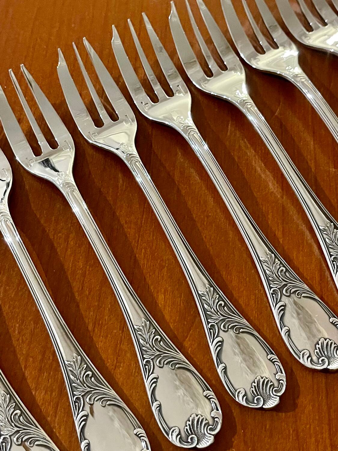 Christofle Marly 12 cake forks new condition