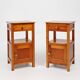 Pair of Art Deco Nightstands in wood, France 1940s