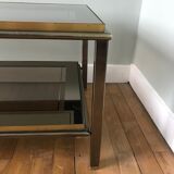 Coffee table in brass and chrome 1970