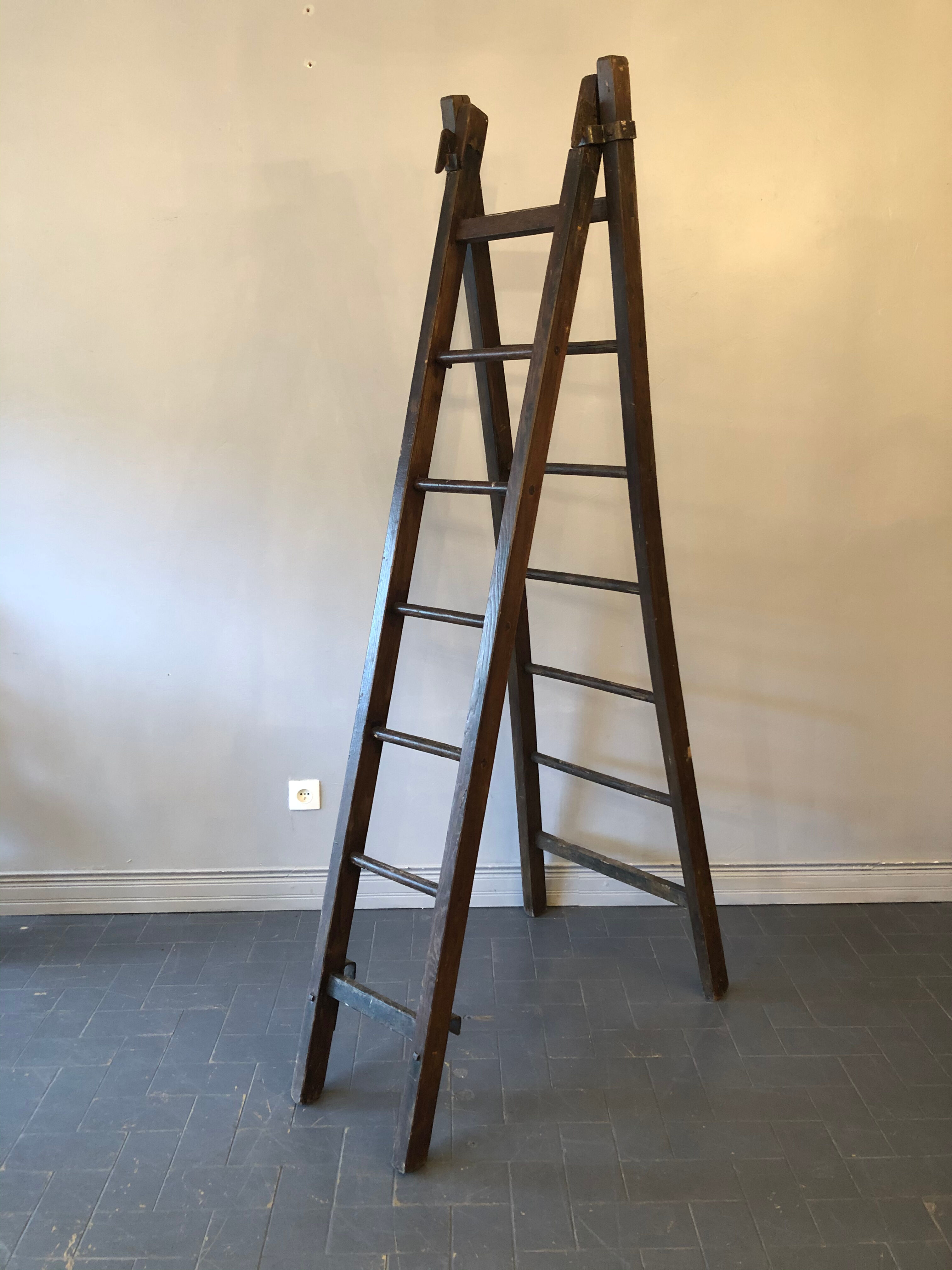Old wooden stepladder