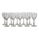 10 vintage-style engraved crystal port wine glasses