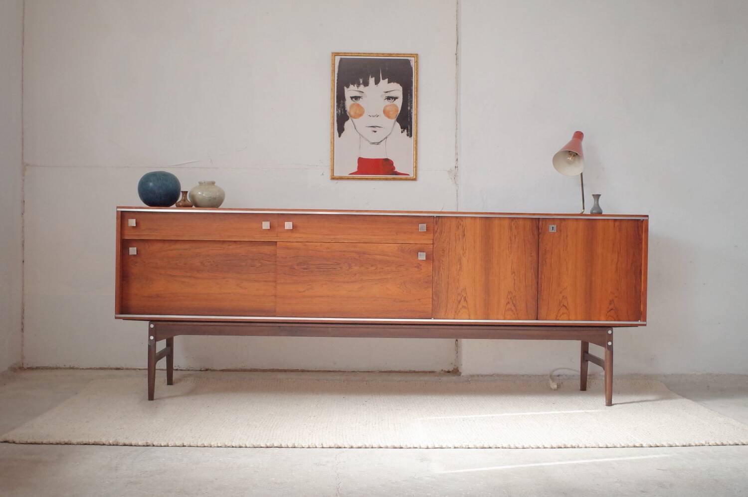 Large Vintage rosewood sideboard, 1960s