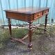 Vintage oak desk table with 2 drawers