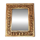 François Lembo mirror in golden ceramic