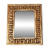 Miroir François Lembo en céramique doré