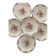 6 Flat plates Fenal Badonviller Liserons pattern