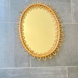 Rattan mirror 60s