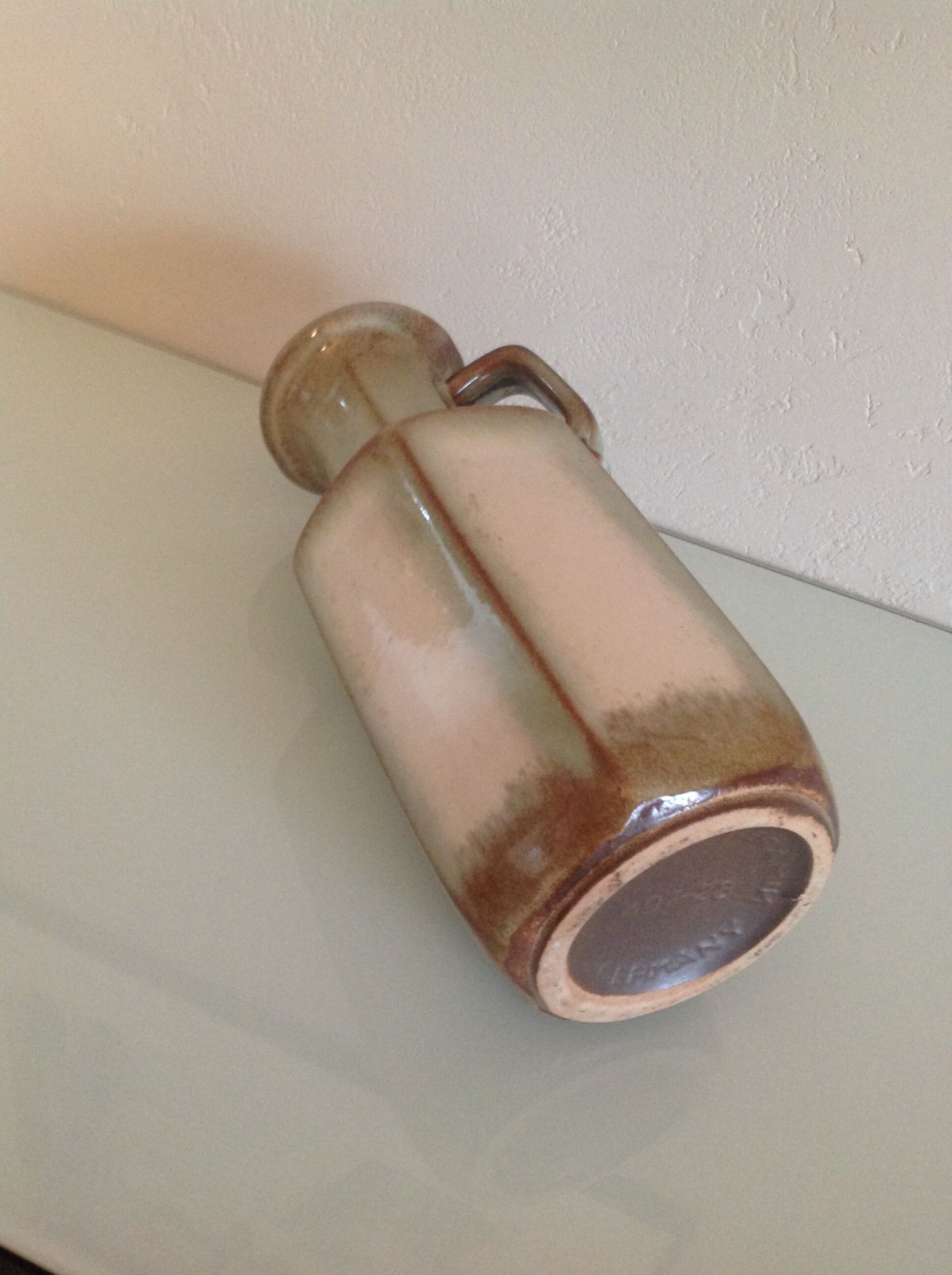 Hexagonal vase with handle vintage Fat Lava Scheurich