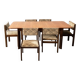 1960’s mid century G Plan dining table with 6 matching dining chairs