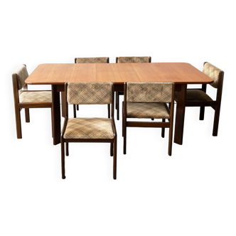 Table à manger G Plan du milieu du siècle des années 1960 avec 6 chaises assorties