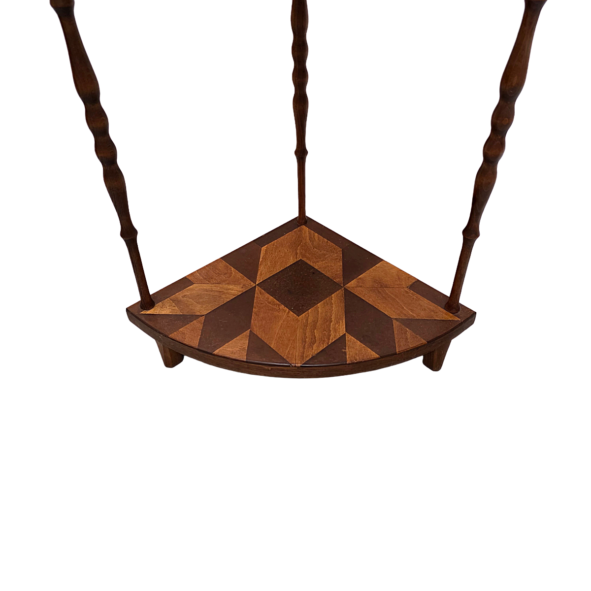 Table d'angle vintage française à étagères, années 1960
