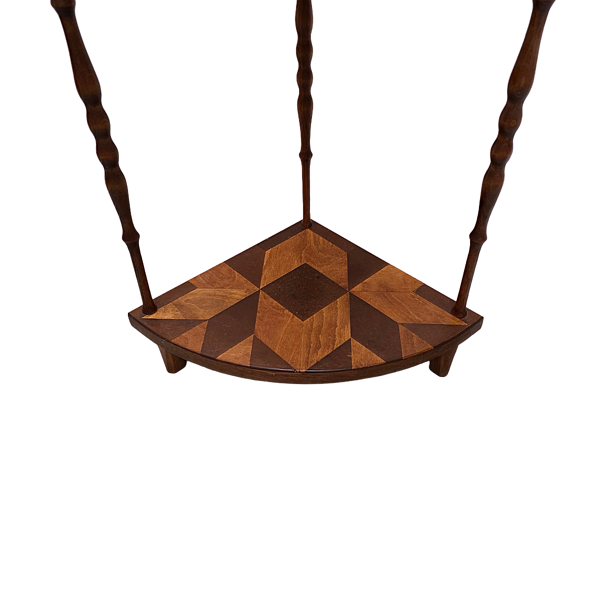 Table d'angle vintage française à étagères, années 1960
