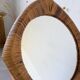 Woven wicker mirror French Riviera 1960