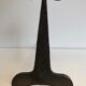 Pair of wrought steel and iron chenets with clover decorations 1950