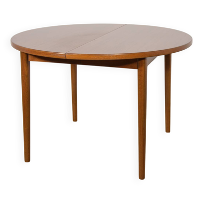 Table de Salle à Manger Ronde Mid-Century en Teck par Nils Jonsson pour Hugo Troeds, Suède