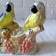 Vintage kitsch iridescent porcelain bird statuette
