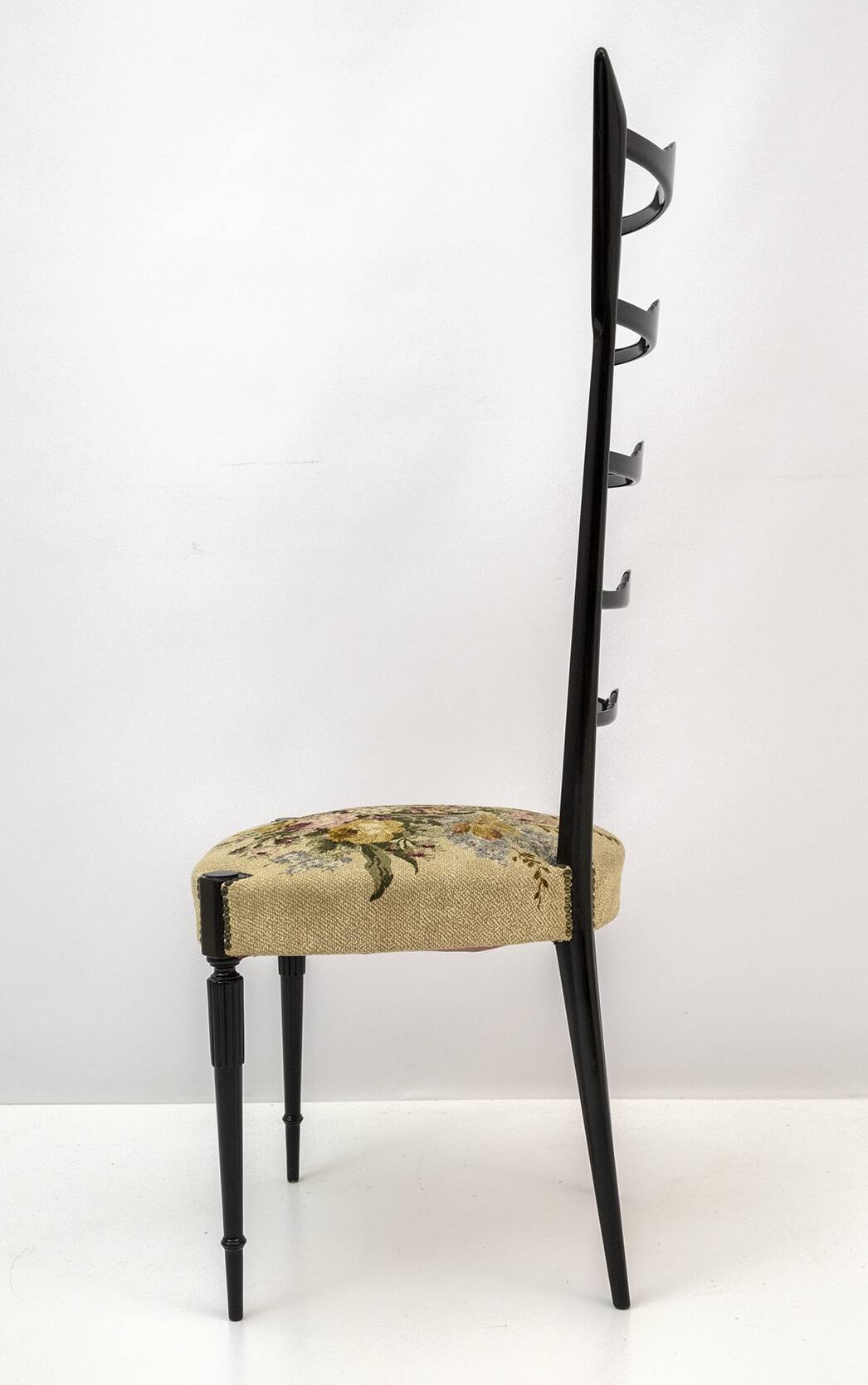 Pair of Chiavari Mid-Century Modern Italian High Back Chair