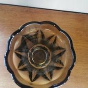 Vase vintage verre fumé